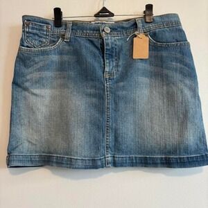 Y2K Acid Washed Streetwear Denim Old Navy Cotton Preppy Baddie Mini Skirt Medium
